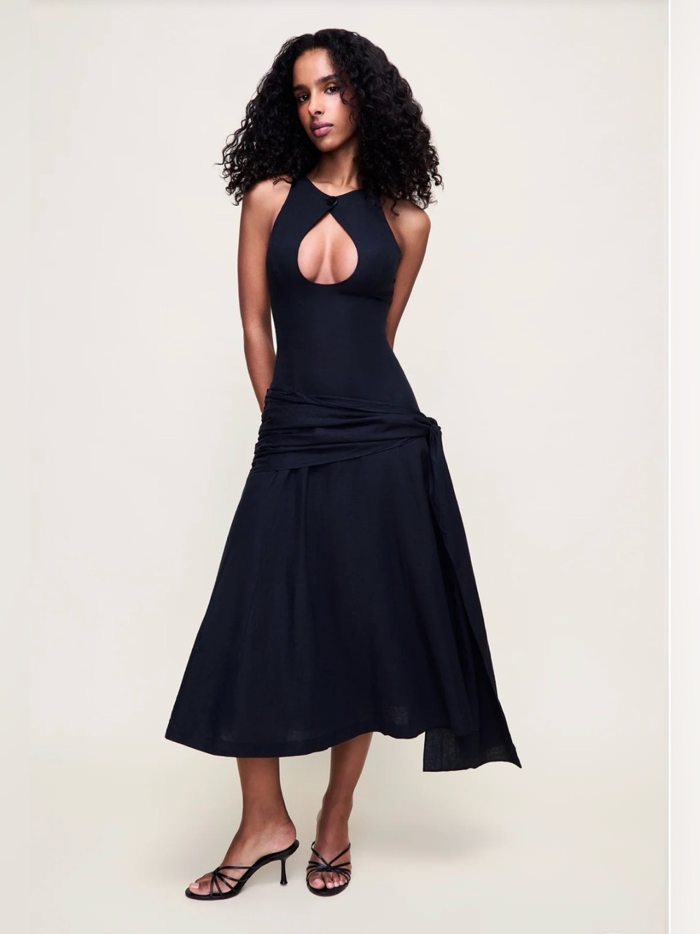 NWT Guizio New York Women’s Victoire Midi Dress Black - Size Medium